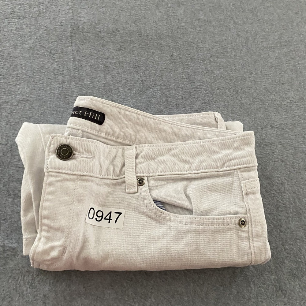 Garnet Hill Denim Shorts Womens 33w White 9in Inseam Casual Jean Stretch - Picture 14 of 14